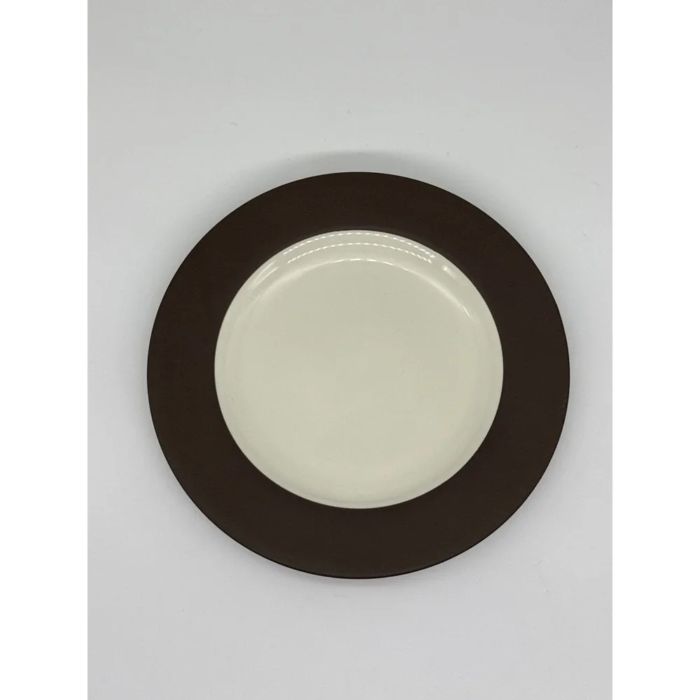 Noritake Colorwave Chocolate Stoneware Salad Plate 8.25 Inch Brown Cream 8046Y